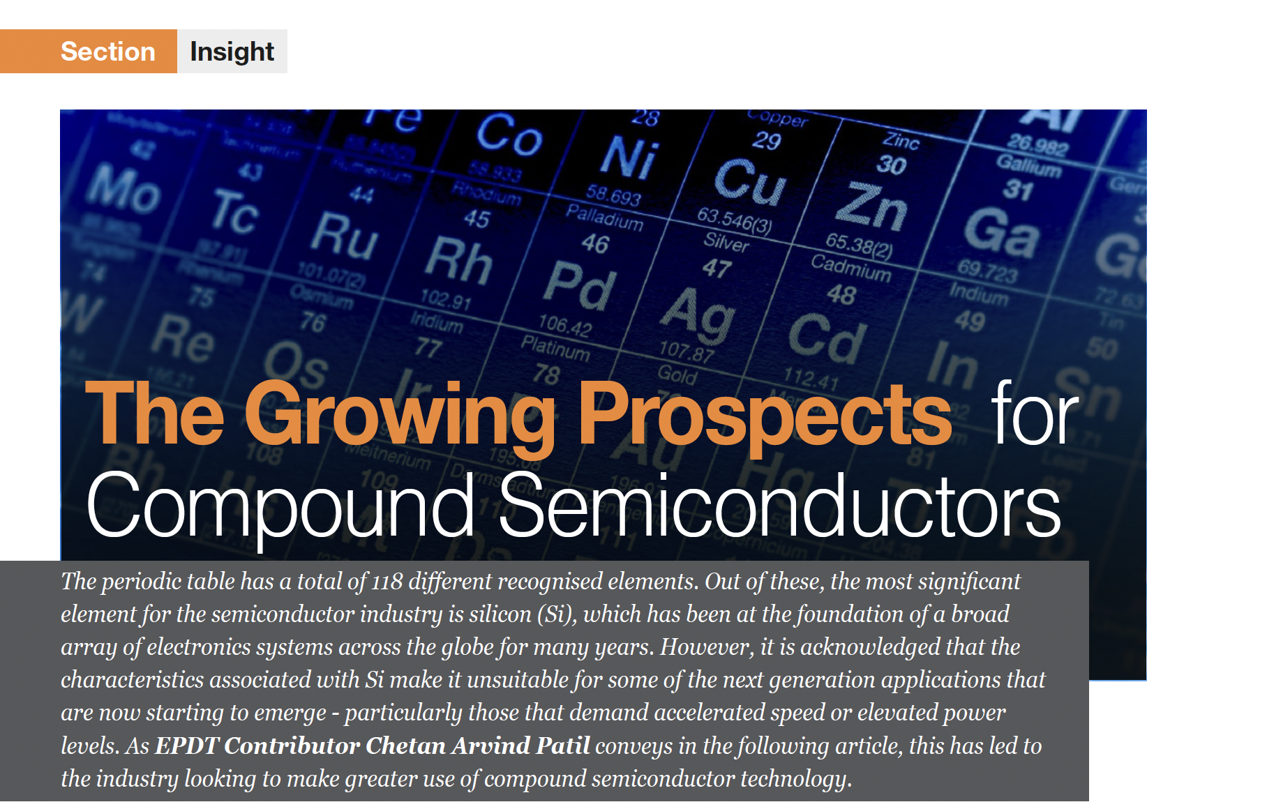 The Growing Prospects for Compound Semiconductors