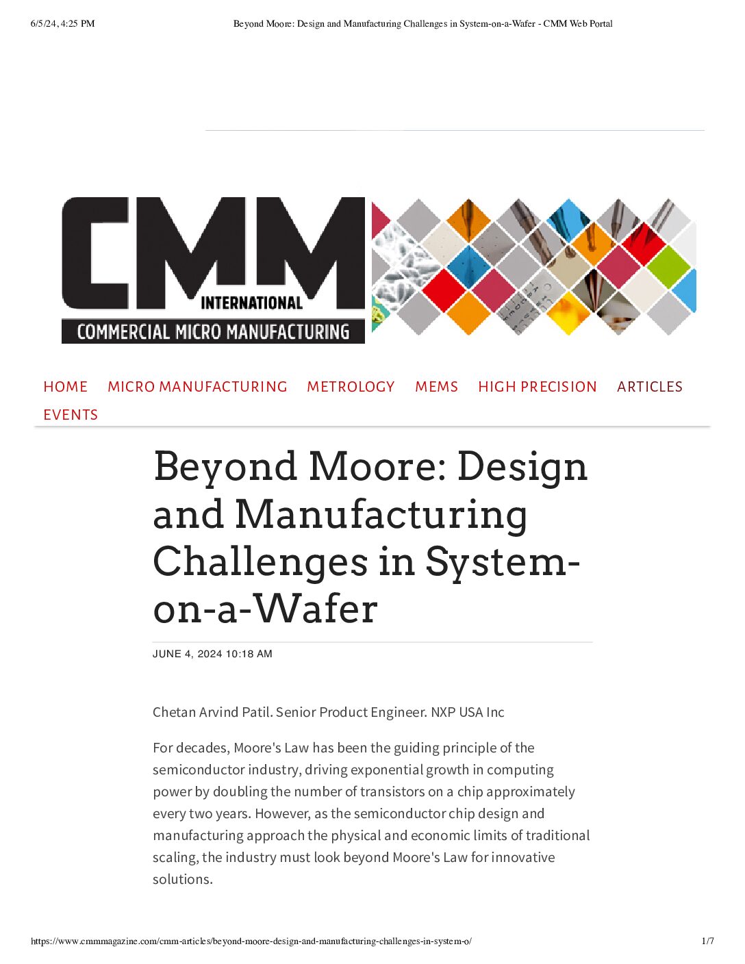 Beyond Moore: Design and Manufacturing Challenges In System-On-A-Wafer
