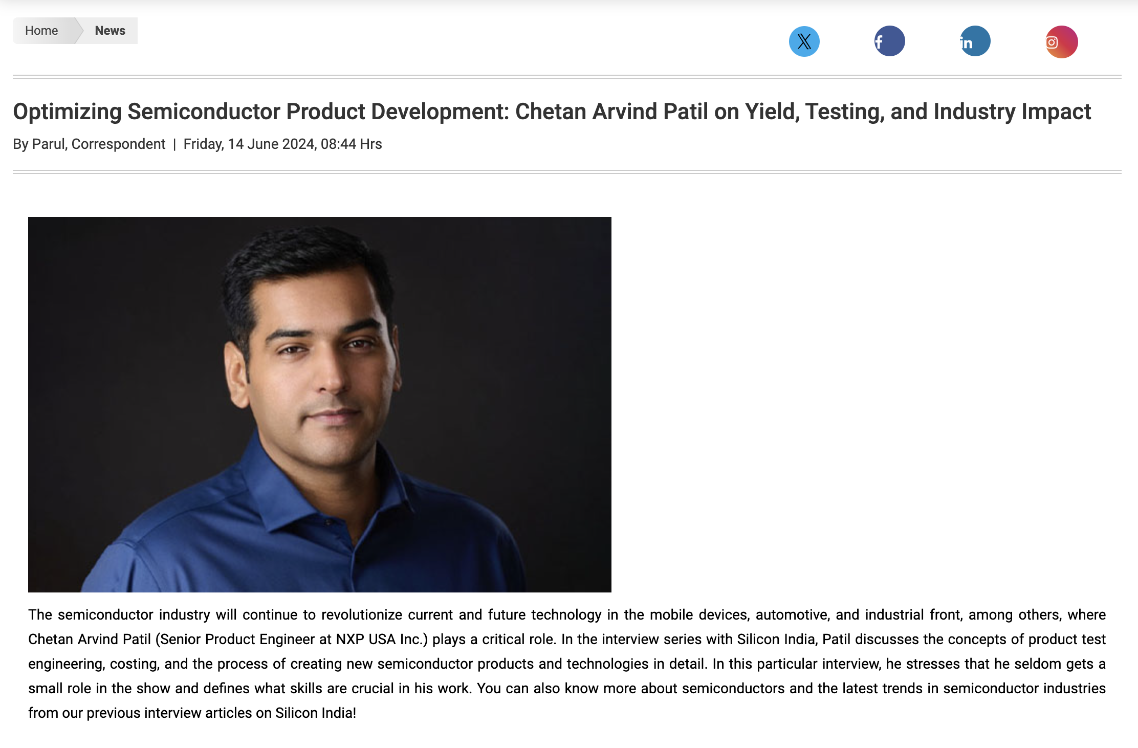 Optimizing Semiconductor Product Development: Chetan Arvind Patil On Yield, Testing, And Industry Impact