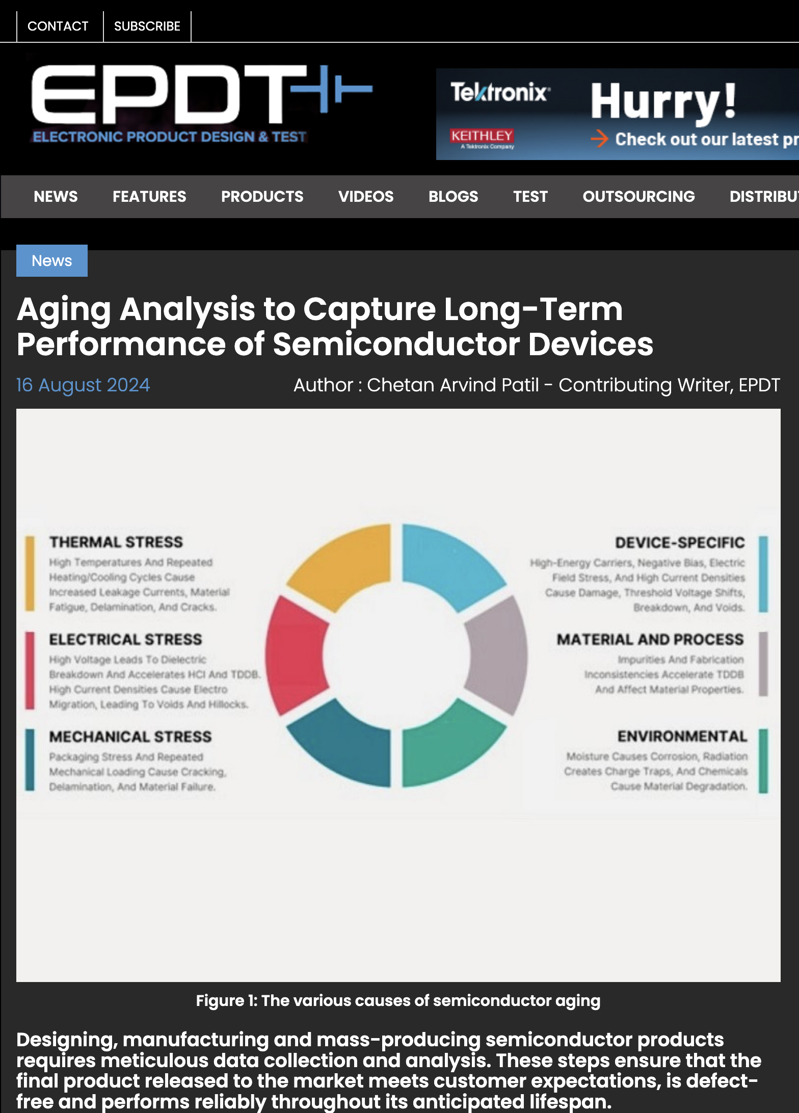 Aging Analysis To Capture Long-Term Performance Of Semiconductor Devices