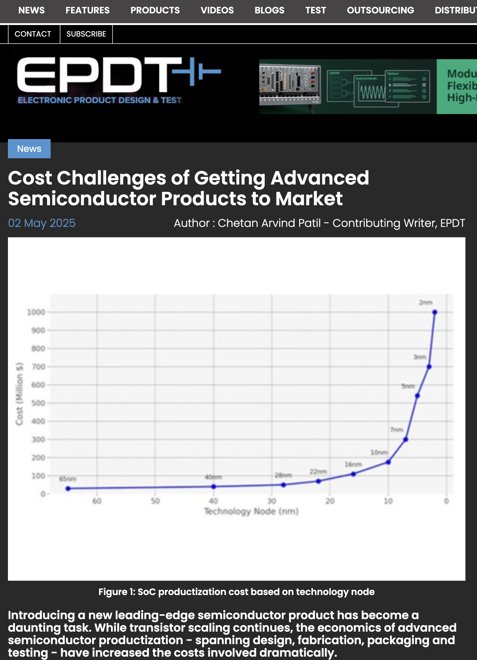 Cost Challenges Of Getting Advanced Semiconductor Products To Market
