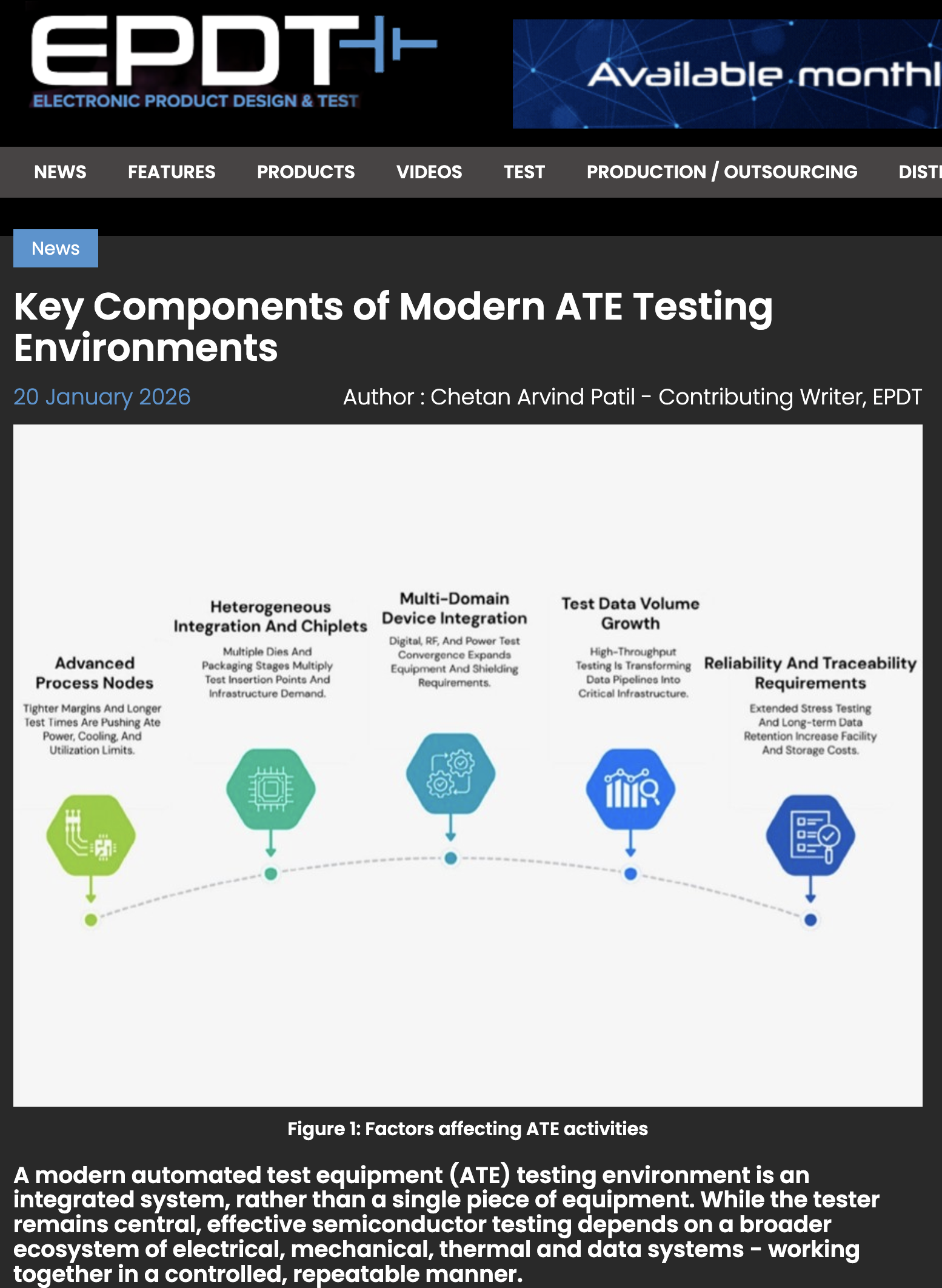 Key Components of Modern ATE Testing Environments